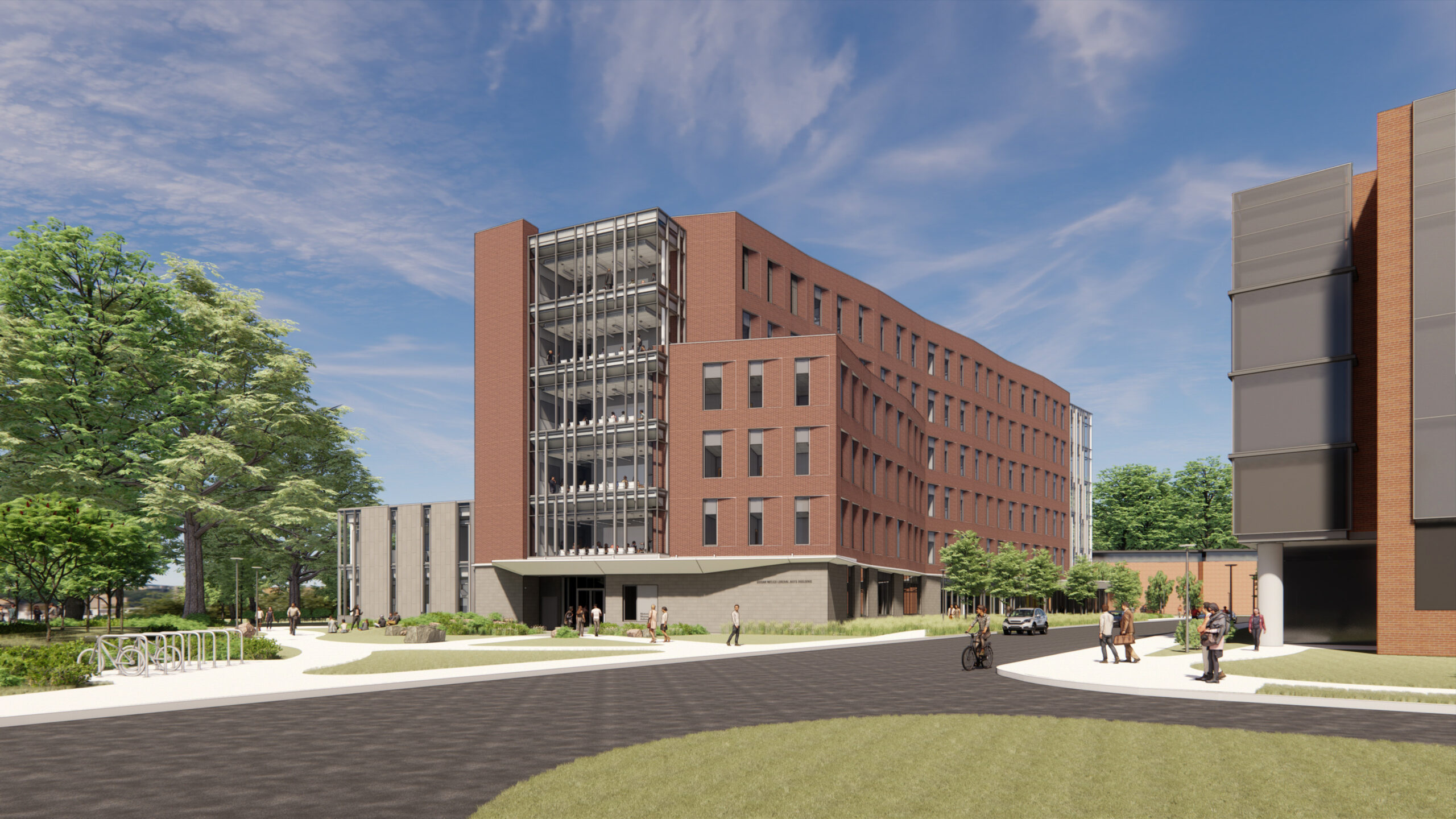 A rendering of the currently under construction Welch Building.