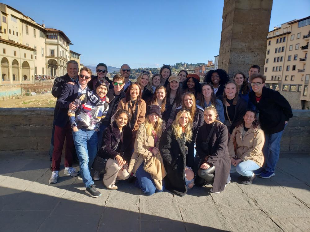 Students and faculty who took a trip to Italy during the 2022 spring break