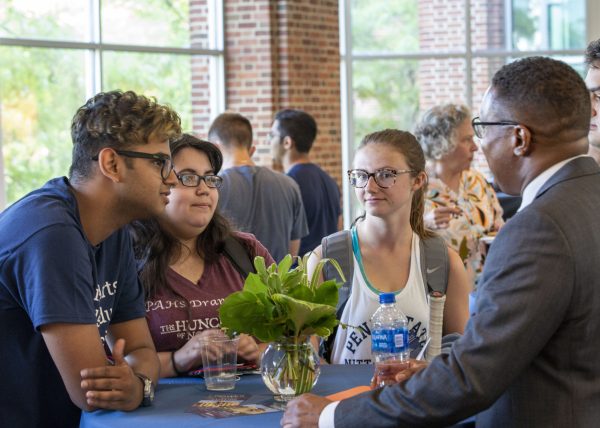 Dean Lang Speaking with Students