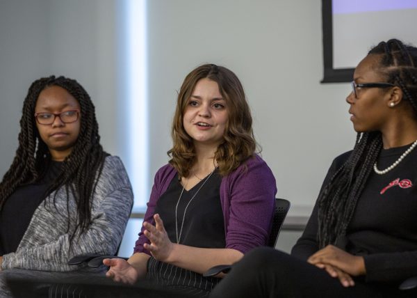 Three alumnae present as part of a panel at Liberal Arts Career Week 2020.