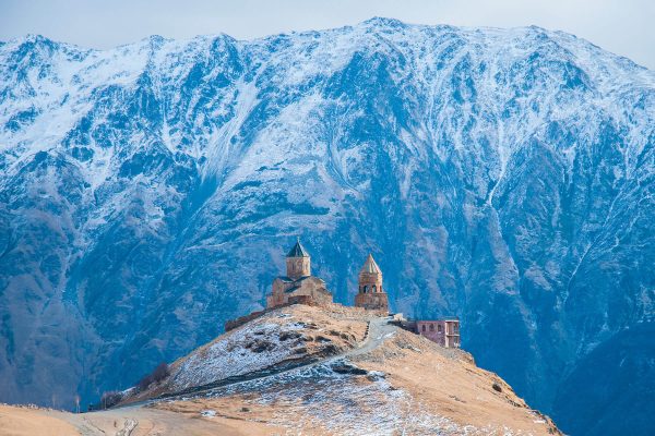 Tsminda Sameba Monastery in Kazbegi, Georgia