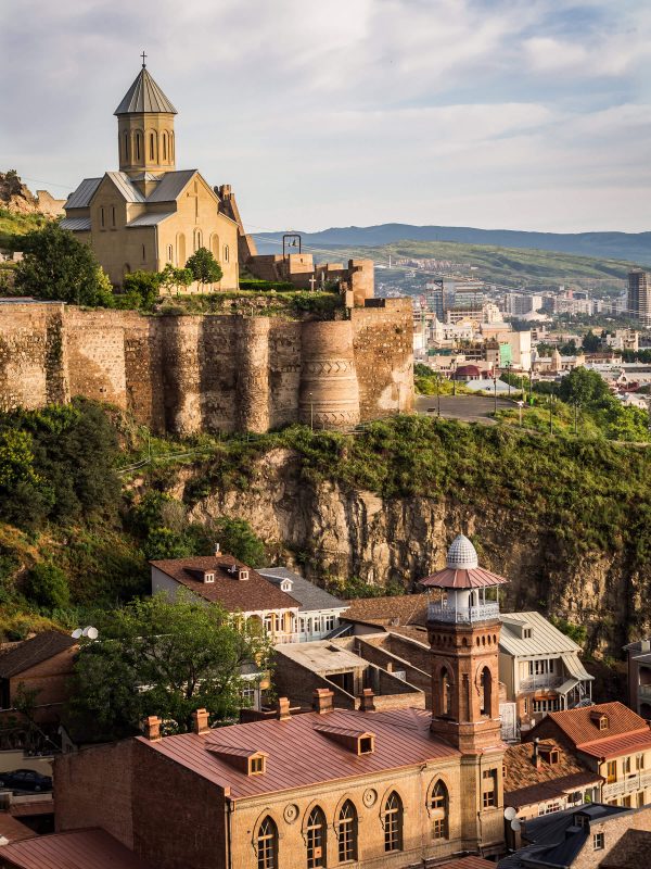 Narikala fortress and the surrounding architecture of the Old Town in Tbilisi, Georgia