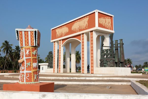 The Door of No Return, a memorial arch in Ouidah, Benin, dedicated to the enslaved Africans who were taken from the slave port of Ouidah to the Americas.