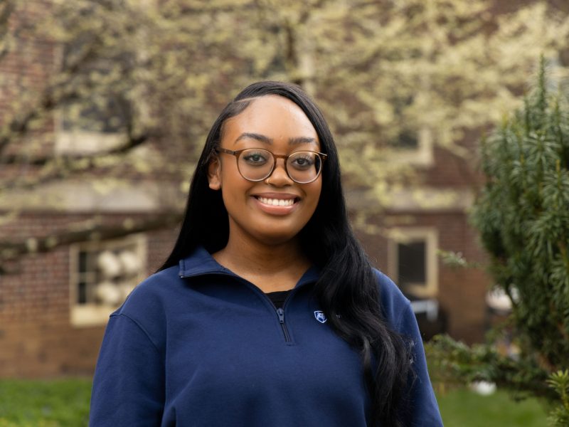 Kyla Pritchett Kyla Pritchett, who graduated from Penn State in 2025, smiles for the camera wearing a blue Penn State zip-up.