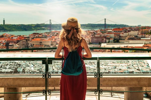 Miradouro da Senhora do Monte, a vantage point that offers stunning panoramic views of the city of Lisbon.