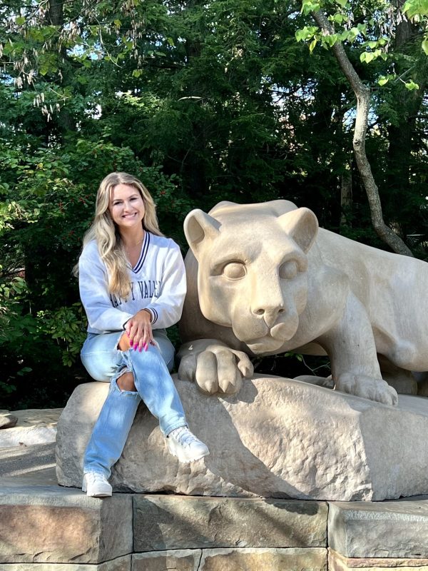 Rachel Storey at the Lion Shrine