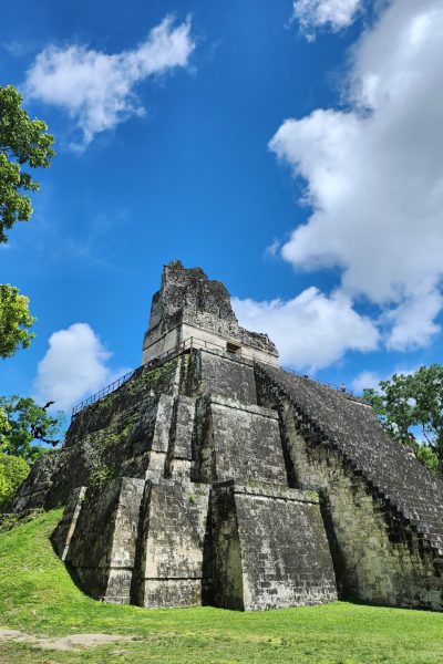 Tikal Temple II, a Mesoamerican pyramid at the Maya archaeological site of Tikal.